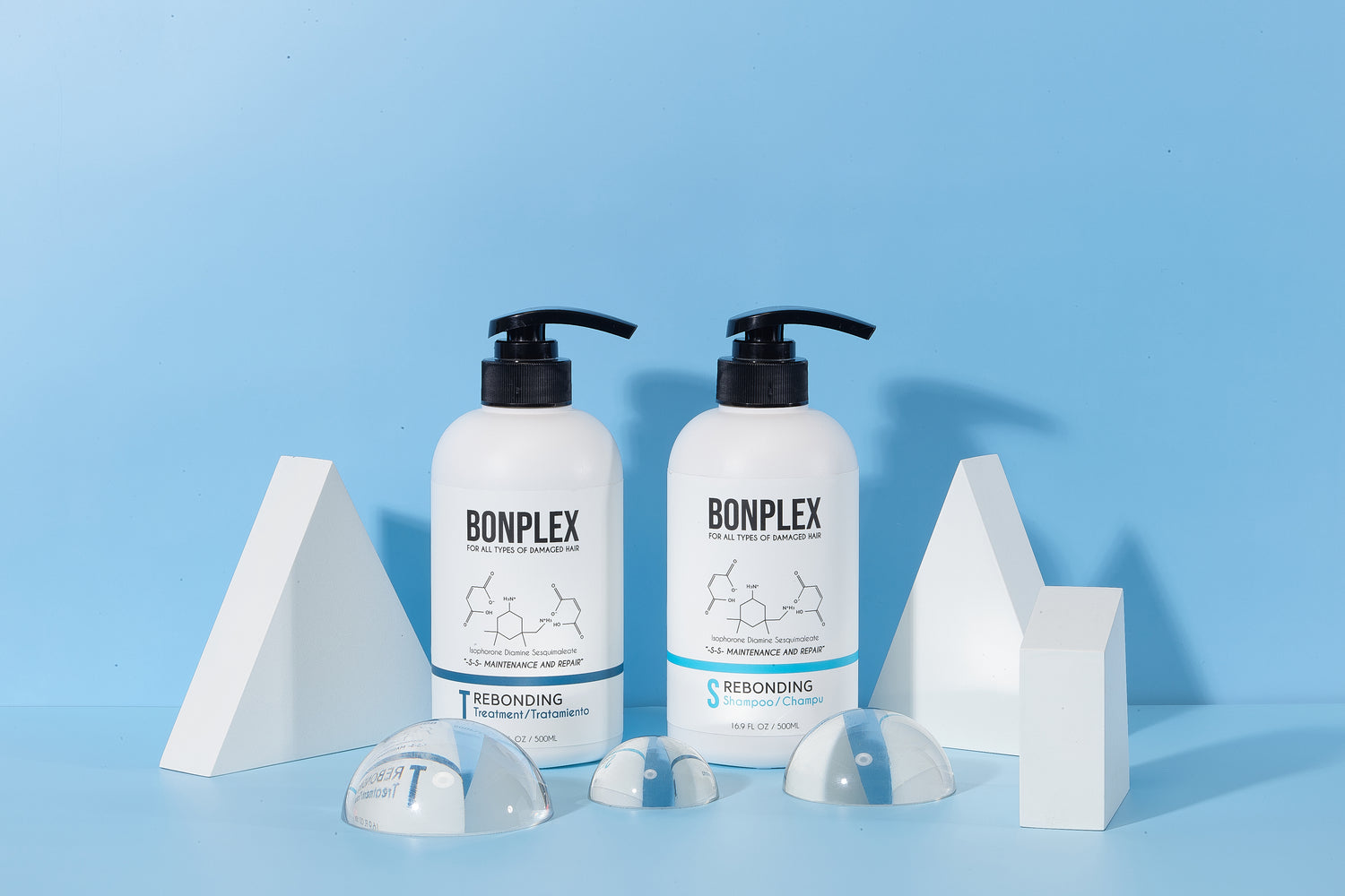 Bonplex Rebonding Haircare shampoo and treatment for damaged hair