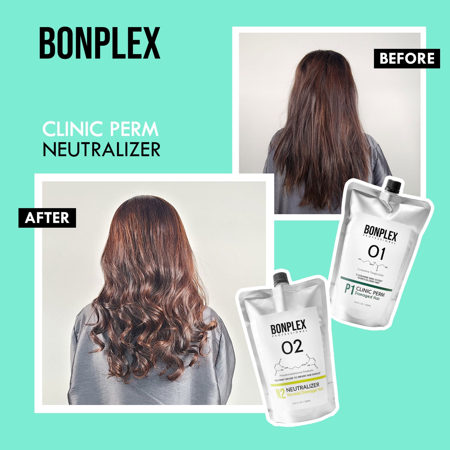 Bonplex Clinic Perm and Neutralizer Hair Restore and Repair with Bonding Ingredients