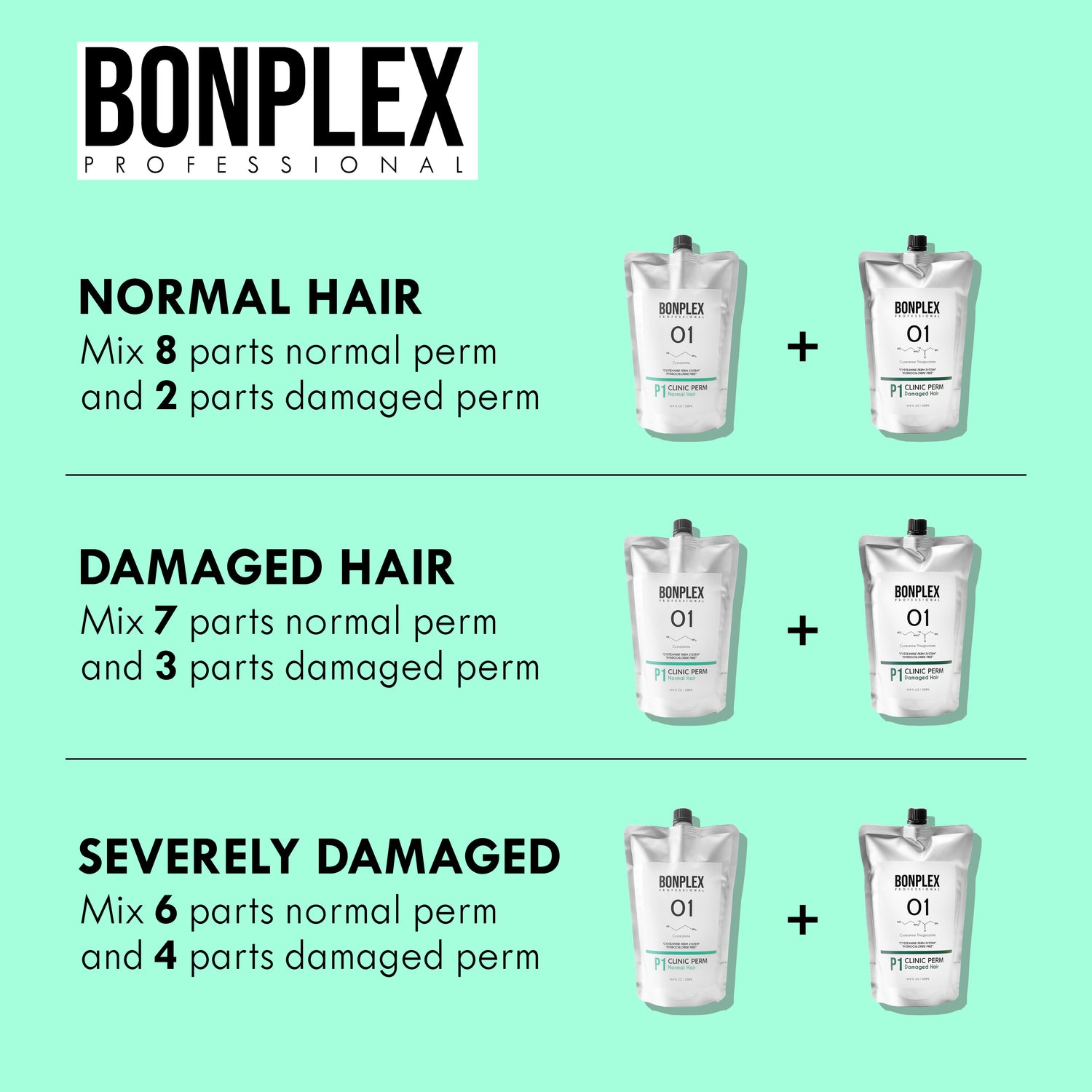 Bonplex Clinic Perm for Normal Hair tips