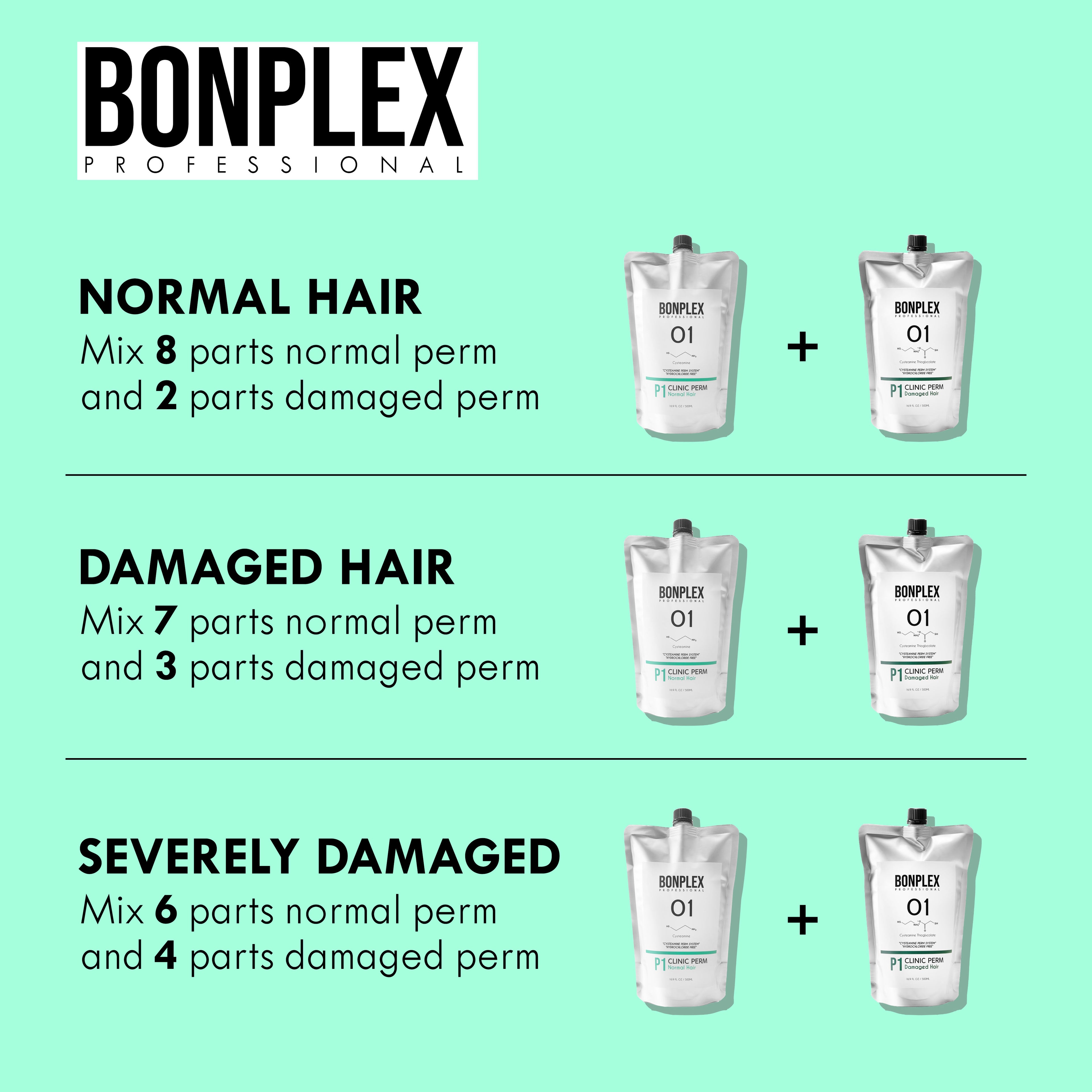 Bonplex Clinic Perm for Normal Hair tips