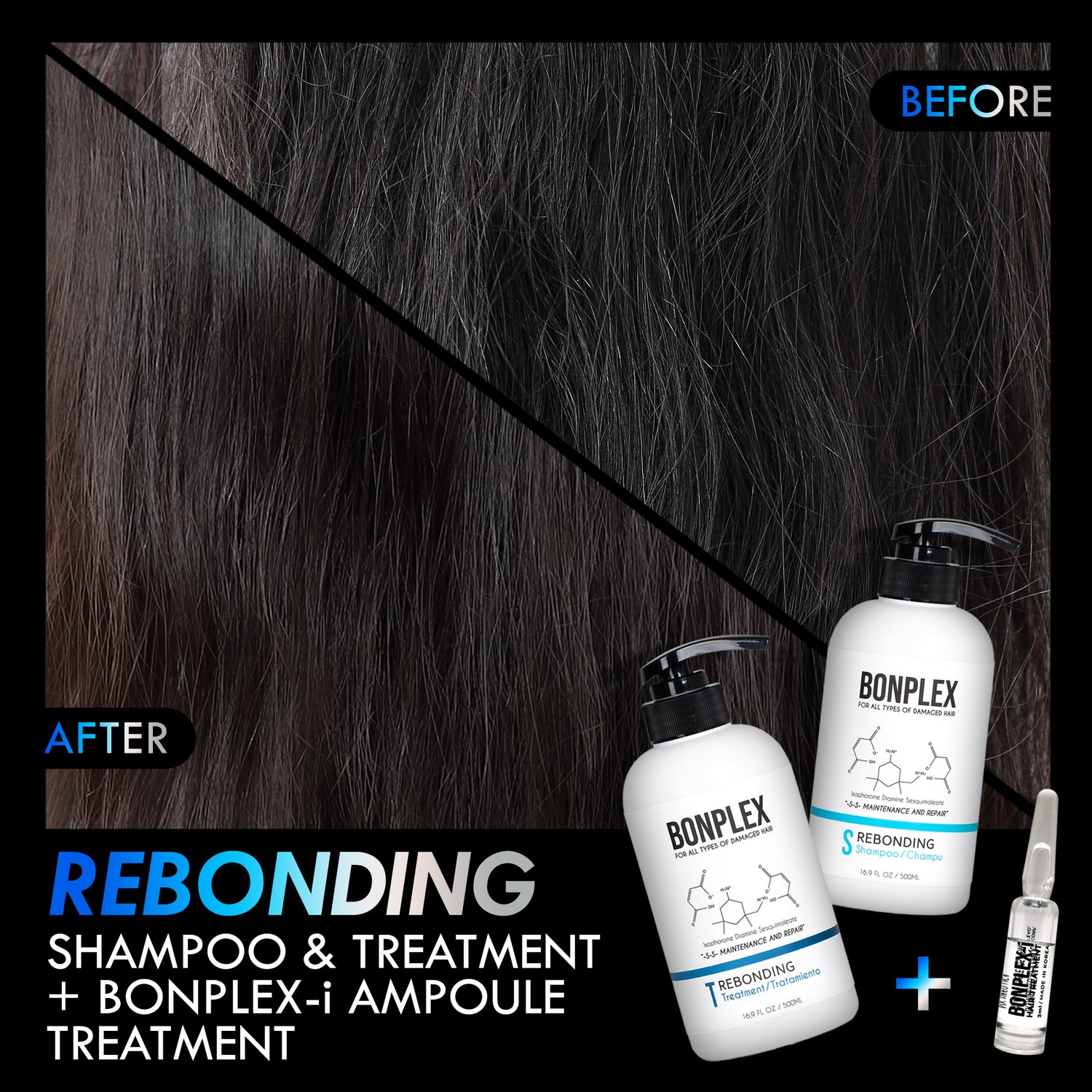 Bonplex Rebonding Trio before and after