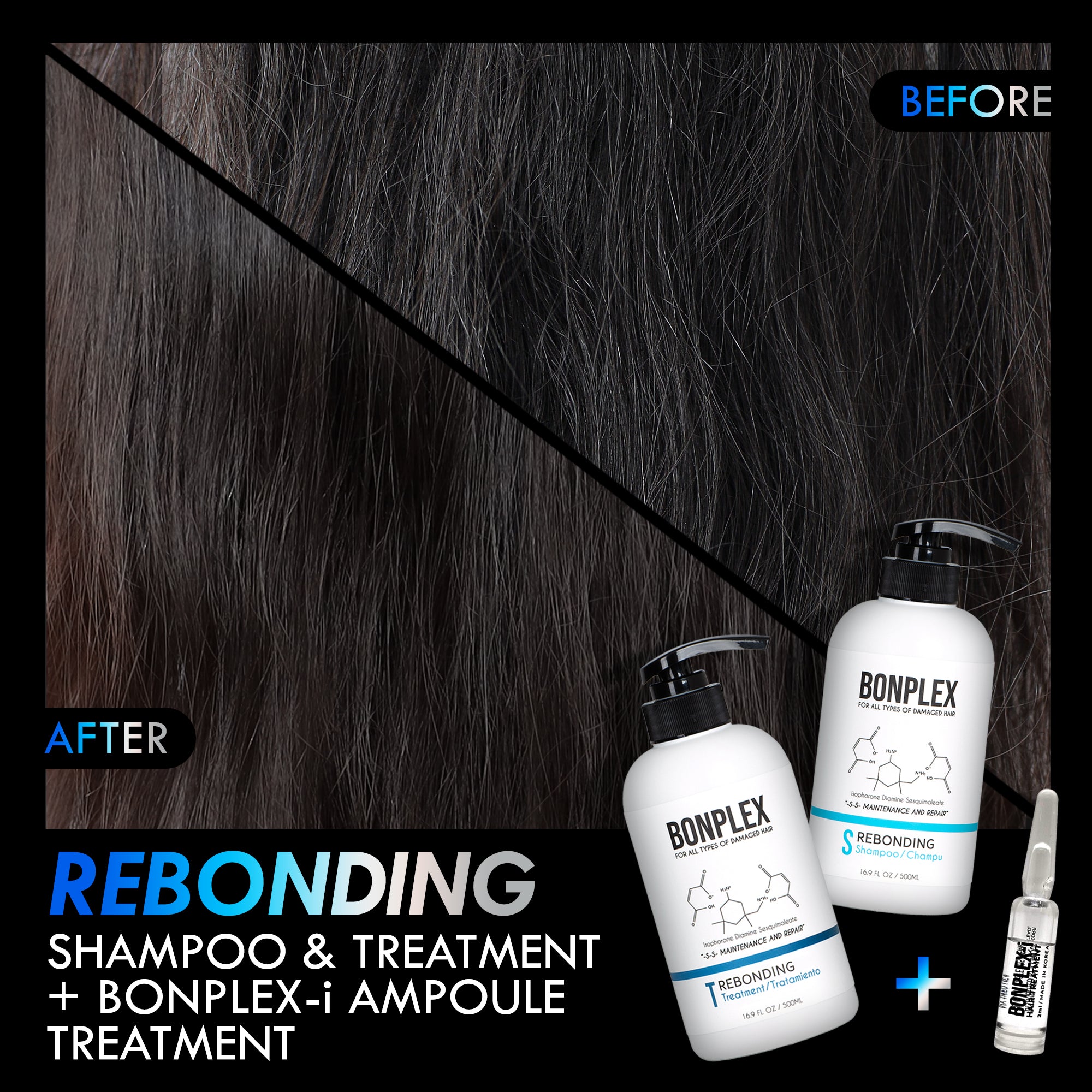 Bonplex Rebonding Trio before and after